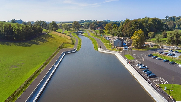 Bridge construction during Ulster Canal restoration