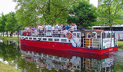 Dinner cruise on a barge